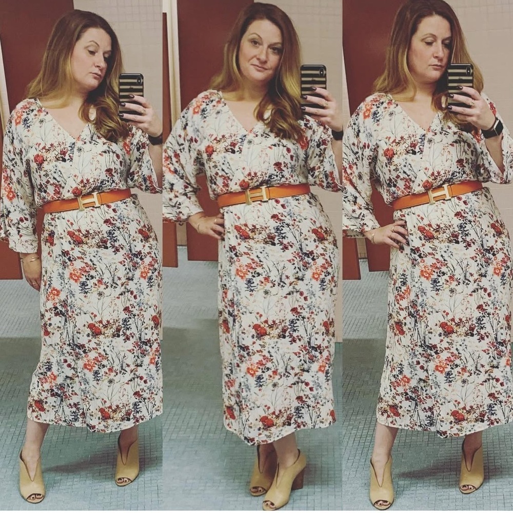 EUC Kori Faux Wrap Floral Dress - Picture 2 of 7